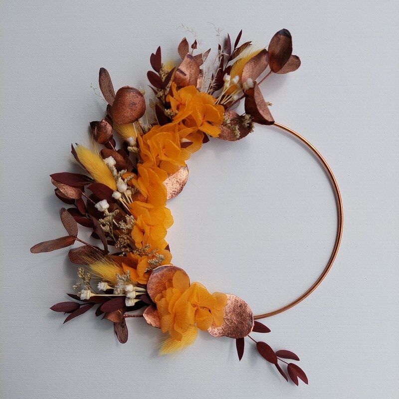 couronne 15cm orange cuivre