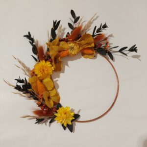 Couronne « soleil » jaune orangé