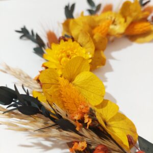 Couronne « soleil » jaune orangé