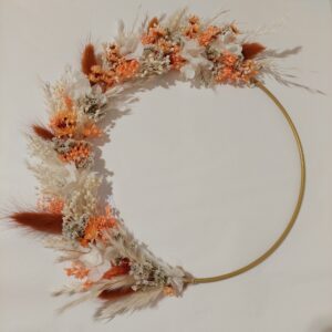 Couronne terra cotta, beige et orange