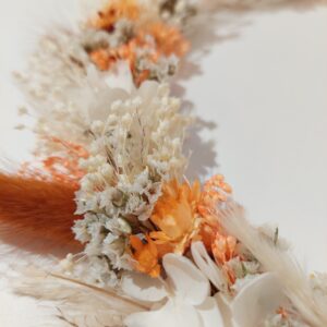 Couronne terra cotta, beige et orange