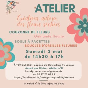 affiche atelier fleurs séchées atelier n°11