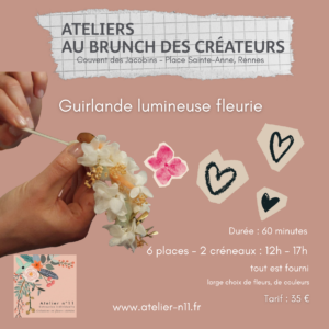 Atelier Guirlande Lumineuse Fleurie – Brunch des Créateurs – 22 mars 17h
