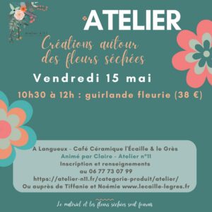 atelier guirlande au café céramique à langueux
